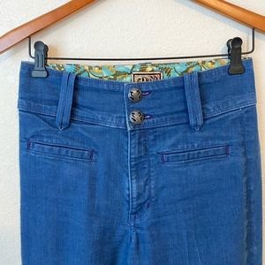 Vintage Rich & low/mid rise jeans in blue denim